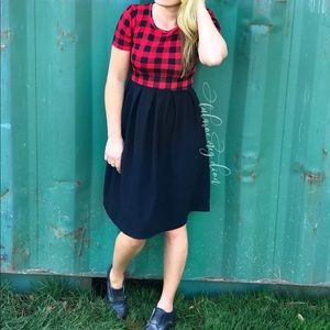 Buffalo Plaid Dress with Pockets